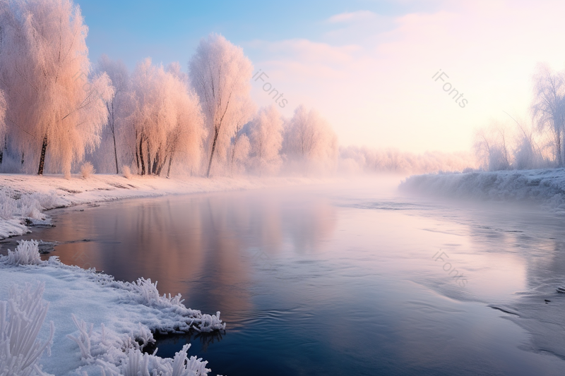 冬天刚下完雪后银装素裹景象,高清,摄影图,摄影图片,图片大全,摄影图免费下载
